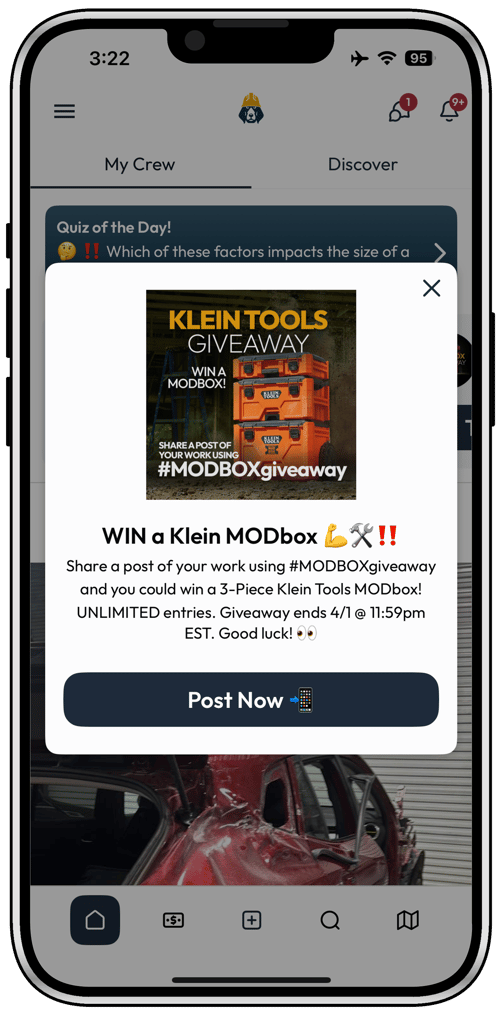 Klein Modbox giveaway in cell Klein Modbox giveaway in cell
