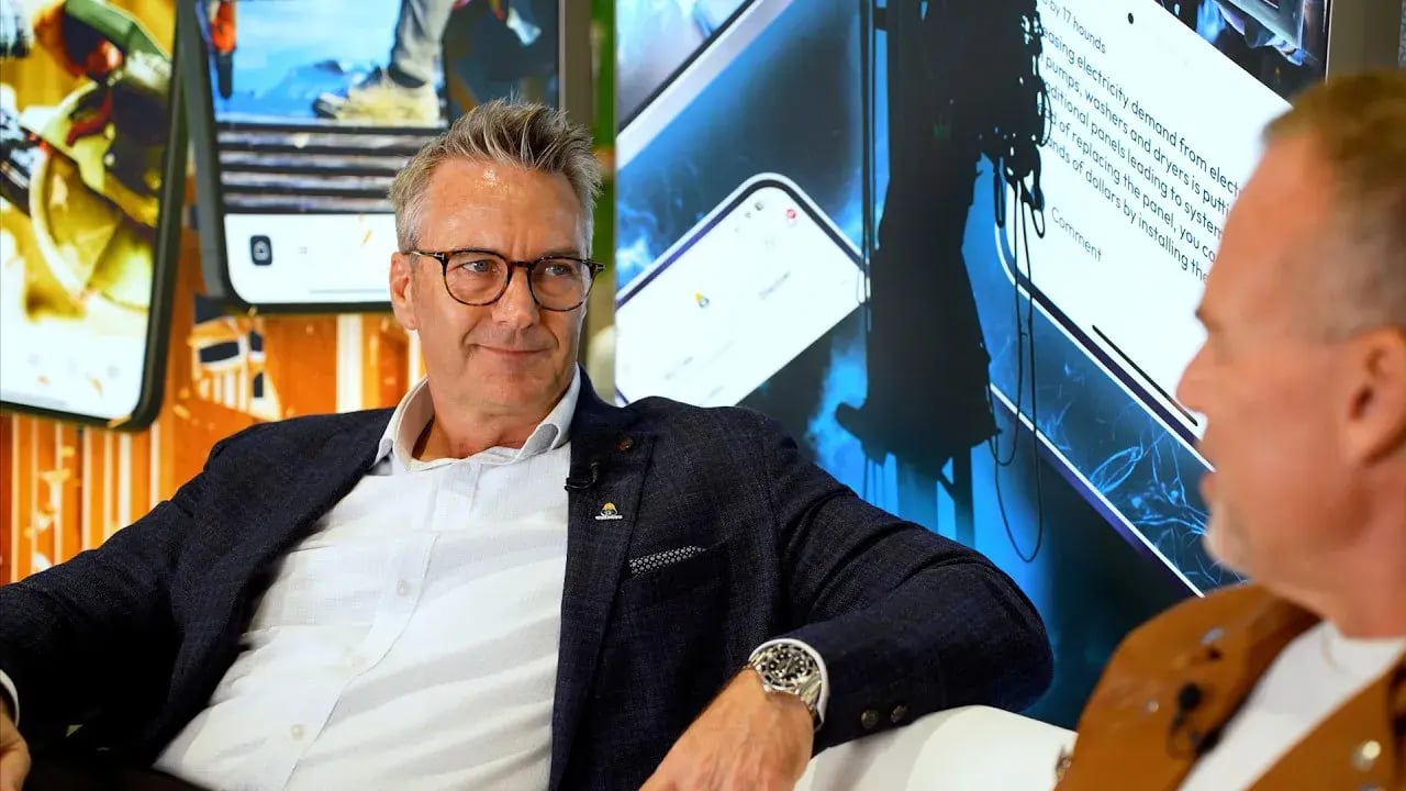 Steve Maughan, Siemens VP of Sales, at NECA 2025 interview on workforce development.