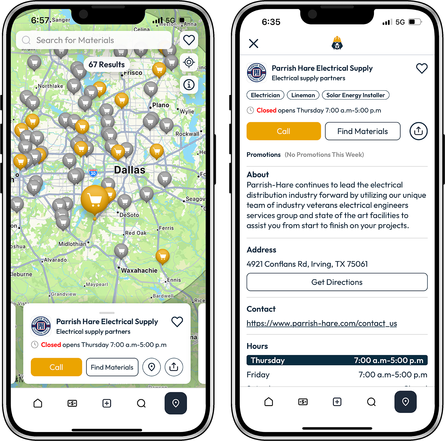 th map and parrish hare page on cell phones@0.75x