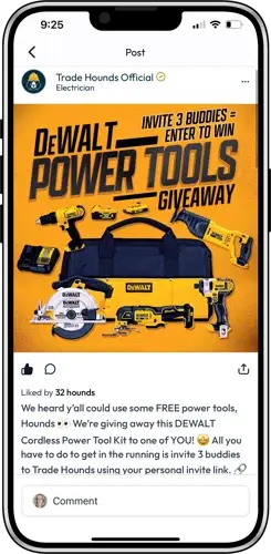 dewalt tool giveaway trade hounds